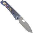 Medford 187 DP Blue Titanium, Flamed HW/Clip, Tumbled D2 by Greg Medford