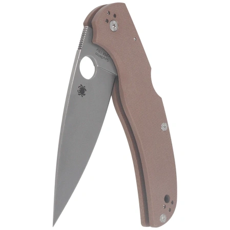 Spyderco Native Chief Sprint Run Knife, Brown G10, Satin CPM 15V by Sal, Eric Glesser (C244GPBN15V)