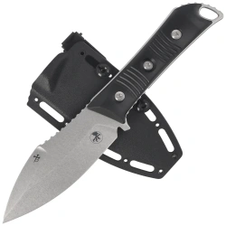 Microtech Always Survive Knife Black G10, Stonewashed M390MK by Borka Blades and Tony Marfione (96-10 BK)