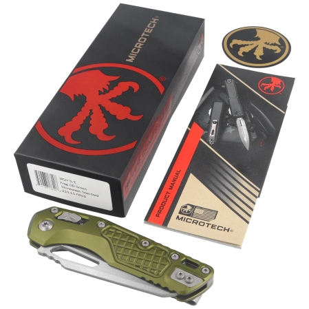 Microtech MSI Ram-Lok S/E Knife Frag OD Green Aluminium, Stonewashed M390MK by Tony Marfione (210-10FROD)