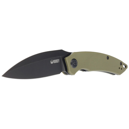 Kubey Knife Leaf Green G10, Black Stonewashed AUS-10 by Tiguass (KU333C)