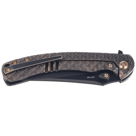 WeKnife Dracarys LE No 197/199 Bronze / Black Titanium, Black Stonewashed M390 (WE25061B-4)