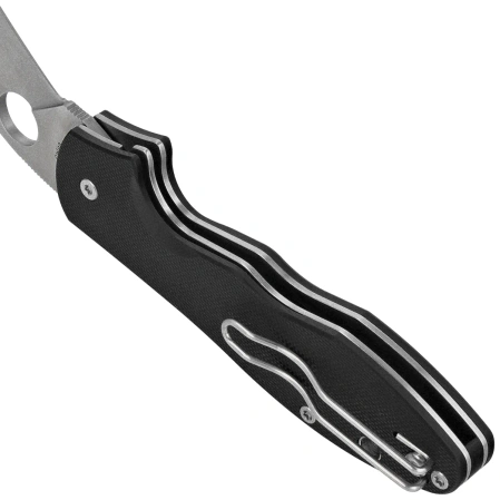 Spyderco Retract Knife Black G10, Satin 9Cr18MoV by Ed Schempp (C276GP)
