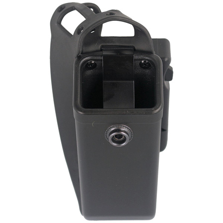 Ładownica ESP na dwurzędowy magazynek 9 mm / .40 z obrotowym mocowaniem UBC-01 i paskiem zabezpieczającym, czarna (MH-04-S)