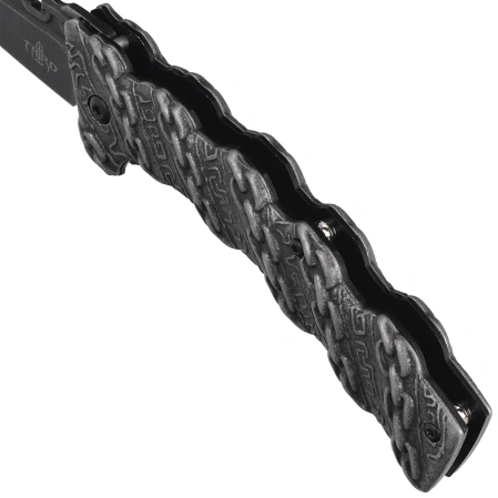 Nóż składany Third Decor Habitat N121 Stone-Polished Steel Chain-Like Design Steel, Stone-Polished Steel Chain-Like Design 420 (TH-N121)