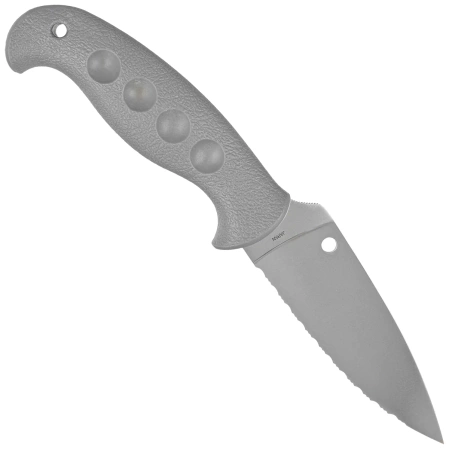 Spyderco Temperance Sprint Run Gray FRN Knife, Satin SpyderEdge CPM Cru-Wear by Sal Glesser (FB05SGY)