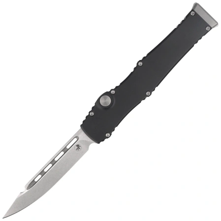 Nóż automatyczny OTF Microtech Halo VII Marfione Select Black Hard Anodized Aluminium, Stonewashed M390MK by Tony Marfione (1350-10MS1)