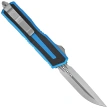 Microtech Scarab II Gen III D/E-S OTF Knife Blue Aluminum, Stonewashed M390MK by Tony Marfione (1180-10BL)