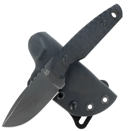 Fox KS Black G10, Top Shield Antracite Stonewashed Niolox by GZ Tactical Knives (FX-627 G10B)