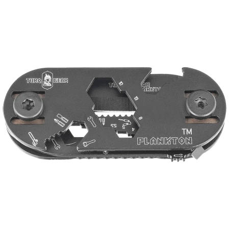 MultiTool Turq Gear Plankton Set (Tool No.1, 2, 3 , 4, 5, Clips, T-25 Torx Bits, System-M srew set, washers) Cerakote Graphite Black Stainless Steel