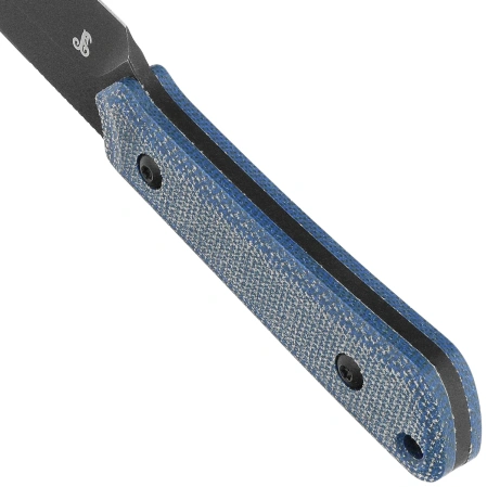 Nóż Kubey Thorn Blue Micarta, Blackwashed 14C28N by Scott Halpern (KU413D)