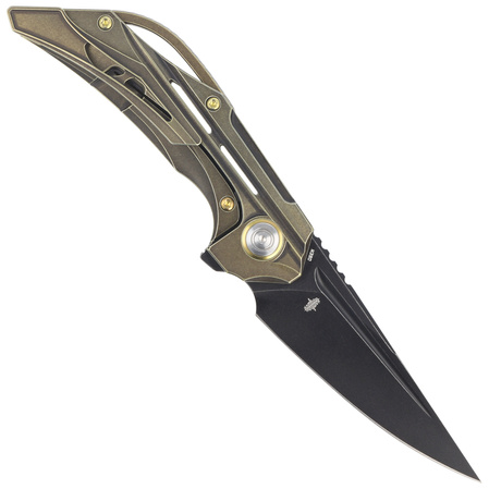 Bestech Vigil Bronze Titanium, Black Stonewashed M390 by Kombou Knife (BT2201D)
