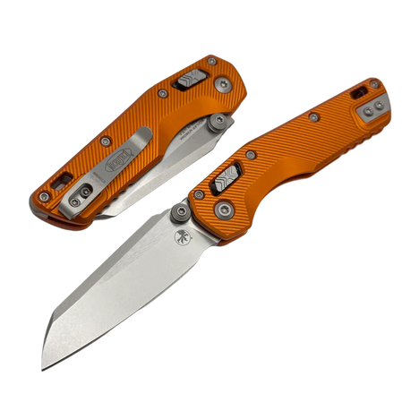 Microtech MSI Mini Ram-Lok S/E Knife Fluted Orange Aluminium, Stonewashed M390MK by Tony Marfione (210M-10FLOR)
