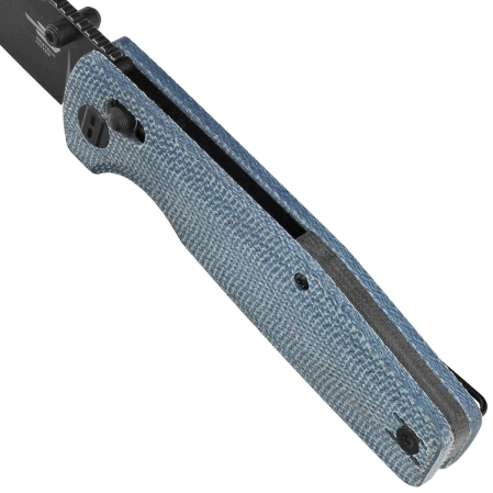 Bestech Slasher Blue Micarta, Black Stonewashed D2 Knife (BG56C-2)