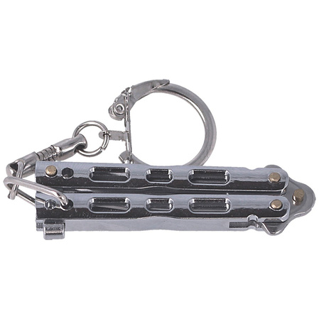 Martinez Albainox Balisong Chrome butterfly keychain knife (02180-C)