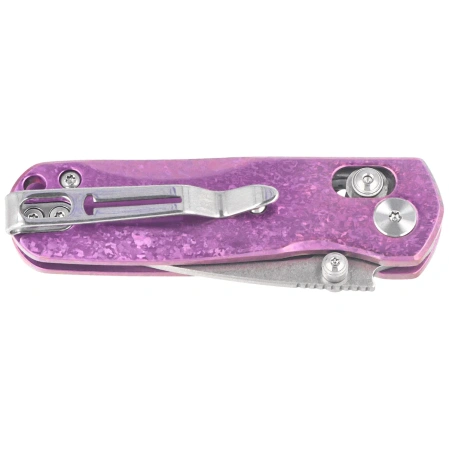 Bestechman Sprite Knife Purple Crystallized Titanium, Stonewashed / Satin M390 (BMK21H)