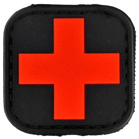 Naszywka Barbaric Cross Black/Red Rubber, Velcro (16261)