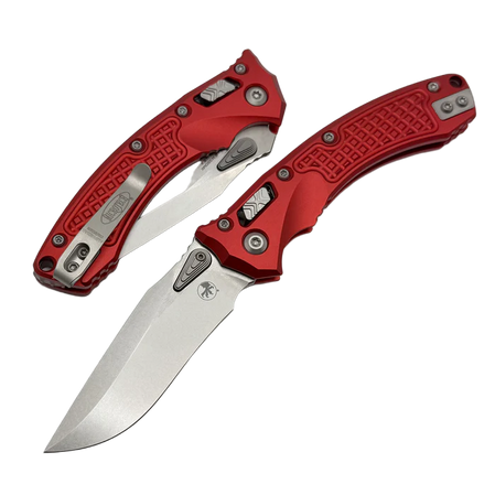 Nóż składany Microtech Amphibian Mini Ram-Lok S/E Frag Red Aluminium, Stonewashed M390MK by Tony Marfione (137MRL-10FRRD)
