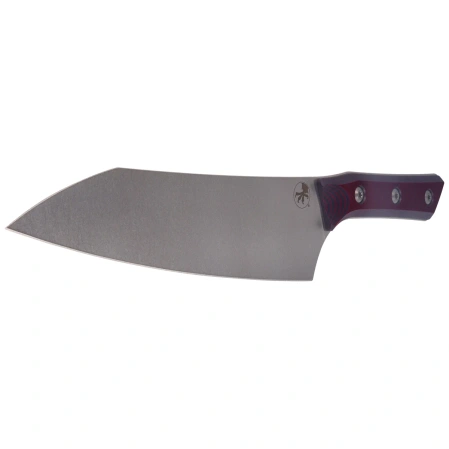 Microtech Chef 8'' Kitchen Knife Black Cherry G10, Stonewashed M390MK (3000-10BC)
