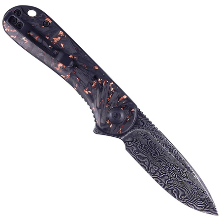 CIVIVI Elementum Flipper Shredded Carbon Fiber / Copper, Damascus (C907C-DS3)