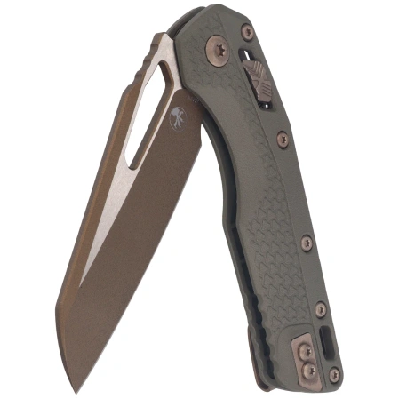 Nóż składany Microtech MSI Ram-Lok S/E Tri-Grip Moss Green Polymer, Cerakote Moss Green M390MK by Tony Marfione (210T-1PMMG-C19Z23)