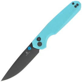 Bestechman Velix Knife Light Blue G10, Grey PVD 14C28N by Ostap Hel (BMK07D)