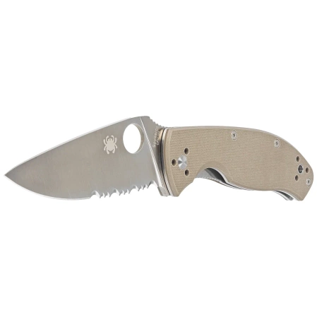 Spyderco Tenacious Brown G10, Satin CPM-M4 by Eric Glesser Knife (C122GBNM4PS)
