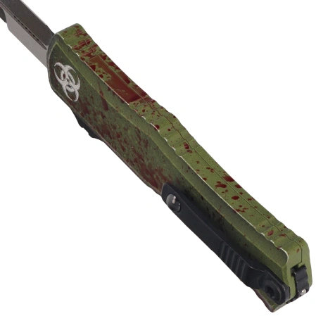 Nóż automatyczny OTF Microtech Hera II Mini Bayonet Signature Outbreak Aluminium, Outbreak M390MK by Tony and Sean Marfione (1701M-1OBDS)