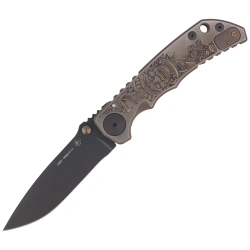 Nóż składany Spartan Blades Harsey Folder ''Aztec'' Titanium, Black PVD MagnaCut by William W. Harsey (SF5AZTC)