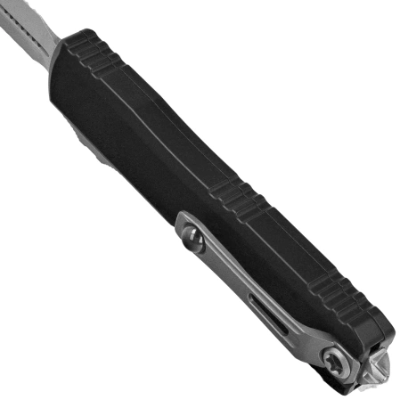 Nóż automatyczny OTF Microtech Ultratech Gen IV D/E Black Aluminium, Stonewashed Double F/S M390MK by Tony Marfione (11224-D12)