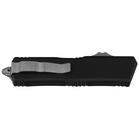 Microtech Scarab II Gen III Executive D/E-S OTF Knife Black Aluminum, Apocalyptic M390MK by Tony Marfione (1181-10AP)