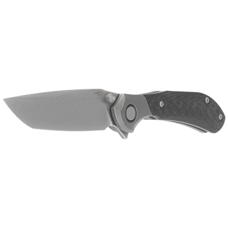 Bestech Constellation Knife Grey Titanium/3K Twill Weave Skin Carbon Fiber, Bead Blasted/Stonewashed MagnaCut by Munko Knives (BT2501D)
