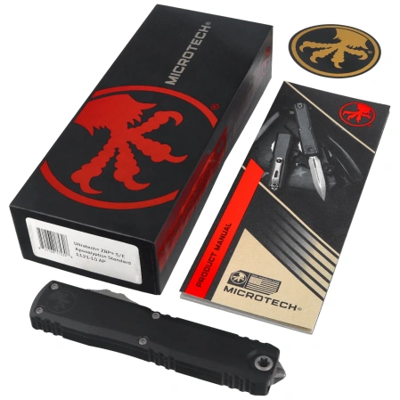 Nóż automatyczny OTF Microtech Ultratech Gen III ZBP S/E Black Aluminium, Apocalyptic M390MK by Tony Marfione (1121-10AP)