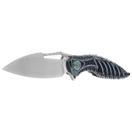 Nóż składany Rike Knife RK-Thor6-M-BG Black / Green Titanium, Satin M390