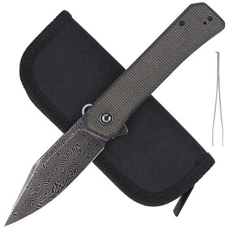 Nóż składany CIVIVI Relic Dark Green Micarta, Black Damascus (C20077B-DS1)