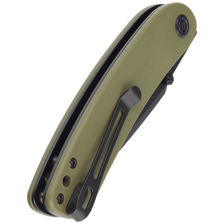 Kubey Knife Momentum Green G10, Dark Stonewashed AUS-10 by Sherif Manganas (KU344G)