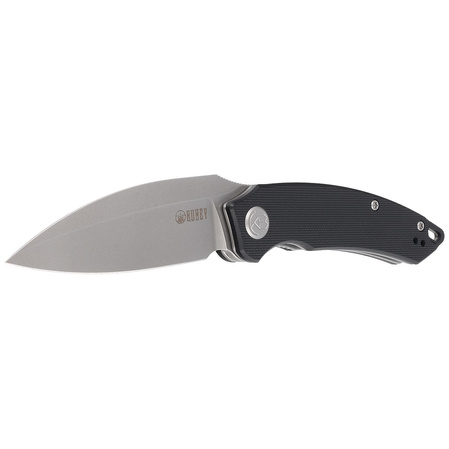 Kubey Knife Leaf Black G10, Bead Blasted AUS-10 by Tiguass (KU333A)