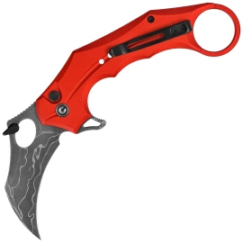Civivi Incisor II Knife Red Aluminum, Stonewashed Damascus (C16016B-DS1)