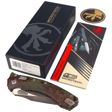 Microtech Amphibian Ram-Lok S/E Knife Outbreak Fluted Aluminium, Outbreak M390MK by Tony Marfione (137RL-1FLOBS)