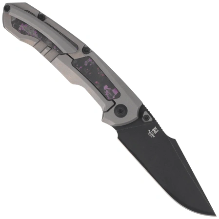 Kizer Feweed Knife Gray Titanium / Purple Haze Fat Carbon, Black Stonewashed S35VN by Vũ Huỳnh Nam Anh (Ki3694A1)