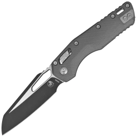 Nóż składany Microtech MSI S/E Fluted Natural Clear Aluminium, Black Cerakote M390MK by Tony Marfione (210-1FLNC)