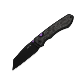 Kizer Wharning Knife Black Aluminum / Norplex UltreX Micarta, Black PVD S45VN by Johan Jordaan (Ki3738A2)
