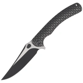 Nóż składany WeKnife Dracarys LE No ???/199 Black Titanium, Black Stonewashed / Satin M390 (WE25061B-5)