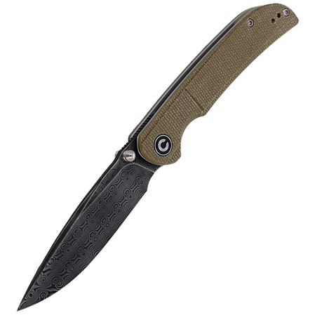 Civivi Knife Imperium Olive Micarta, Black Damascus (C2107DS-2)