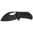 Kizer Hawk Knife Black Titanium, Polished Black DLC M390 by Carlos Elstner (Ki4683A1)