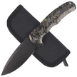 Civivi Knife Praxis Shredded Carbon Fiber / Golden Shred, Black Stonewashed 9Cr18MoV (C803J)