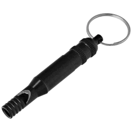 Martinez Albainox Black Aluminum Whistle Keychain (09118 BK)