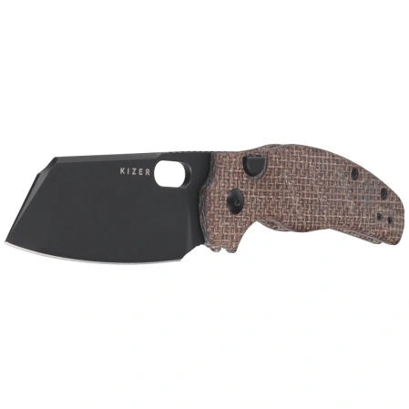 Nóż składany Kizer C01C 2.9 BS Brown Norplex UltreX Micarta, Black DLC Ultra Elmax by Sheepdog Knives (Ki3488.29BSA2)
