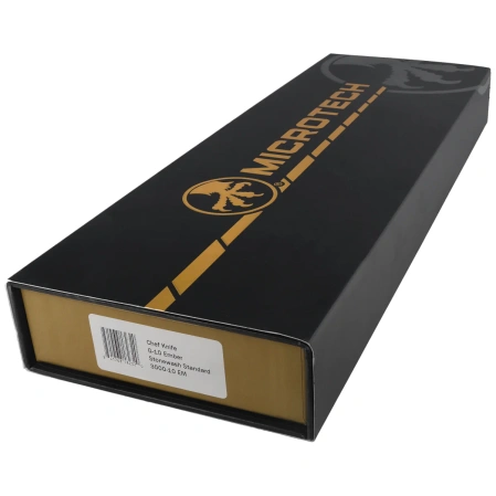 Microtech Chef 8'' Kitchen Knife Ember G10, Stonewashed M390MK (3000-10EM)