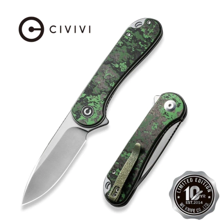 Nóż składany Civivi Elementum Jungle Wear Fat Carbon, Satin CPM S35VN (C907A-6)